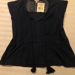 NWT Navy Women's Top Size Large